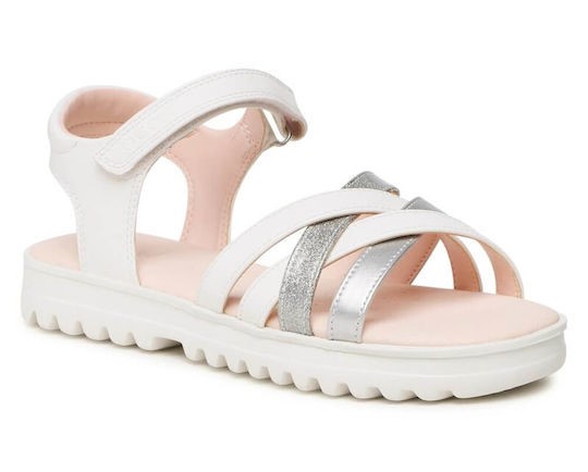 Geox Παιδικά Σανδάλια Για Κορίτσια J. Sandal CORALIE J356EA 054AJ C0007 Λευκό/Πλατίνα Geox Παιδικά Σανδάλια Για Κορίτσια J. Sandal CORALIE J356EA 054AJ C0007 Λευκό/Πλατίνα