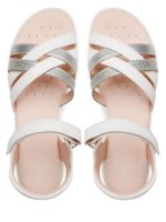 Geox Παιδικά Σανδάλια Για Κορίτσια J. Sandal CORALIE J356EA 054AJ C0007 Λευκό/Πλατίνα