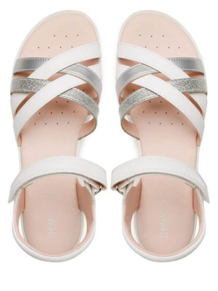 Geox Παιδικά Σανδάλια Για Κορίτσια J. Sandal CORALIE J356EA 054AJ C0007 Λευκό/Πλατίνα