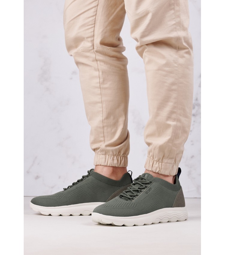 Geox Ανδρικό Ανατομικό Sneaker U15BYA 0006K C3014 U Spherica A DK Χακί