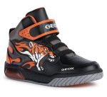 Geox Παιδικά Δερμάτινα Ανατομικά Μποτάκια J Inek Boyl J369CC 0BUCE C0038 Μαύρο Πορτοκαλί