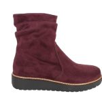 Ioannis Γυναικείο Μποτάκι suede 900 Μπορντό