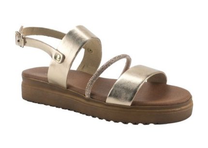 J&C Γυναικεία Flatform Πέδιλα NK-443 Μπρονζέ