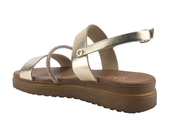 J&C Γυναικεία Flatform Πέδιλα NK-443 Μπρονζέ