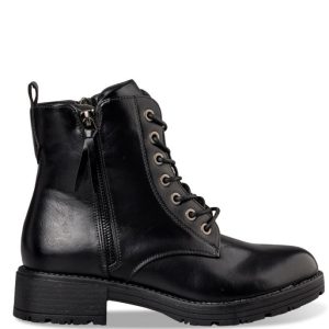Miss Nv Γυναικεία Combat Μποτάκια V63-18155-34 Μαύρο