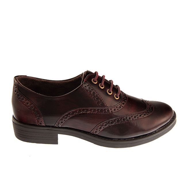 Miss NV γυναικεία oxfords λουστρίνι v63-10928 μπορντό Miss NV γυναικεία oxfords λουστρίνι v63-10928 μπορντό