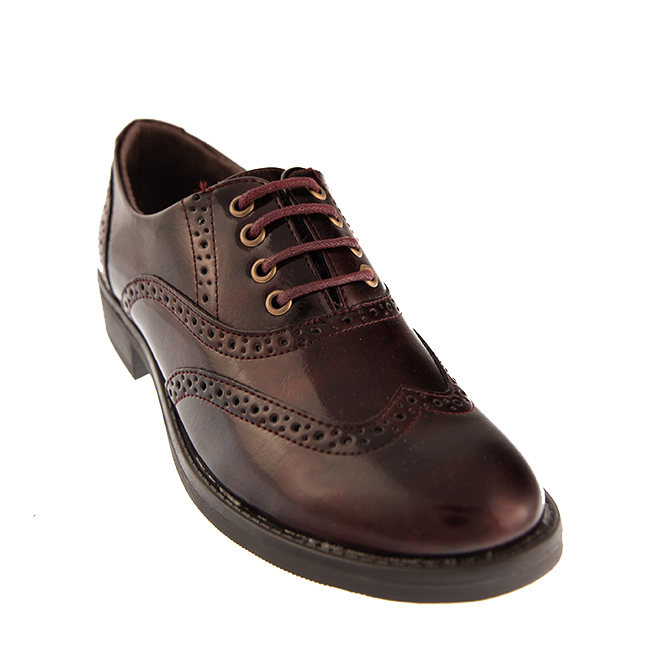 Miss NV γυναικεία oxfords λουστρίνι v63-10928 μπορντό