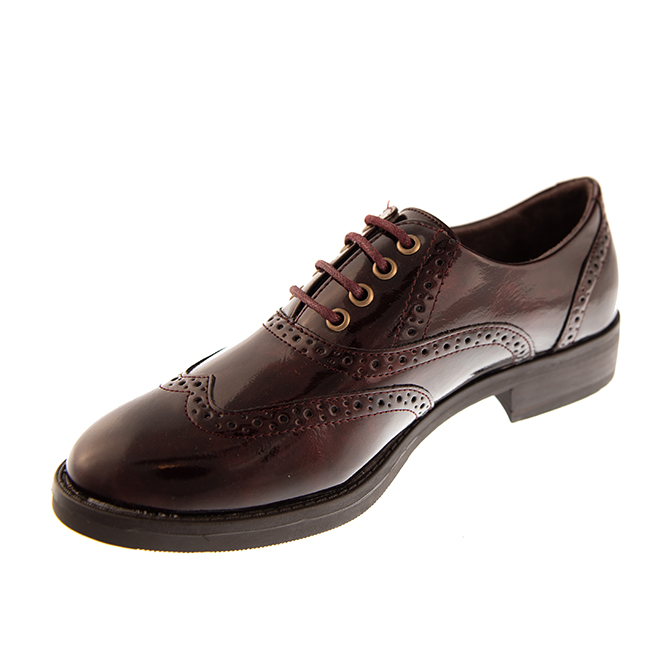 Miss NV γυναικεία oxfords λουστρίνι v63-10928 μπορντό