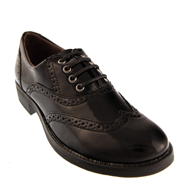 Miss NV γυναικεία oxfords λουστρίνι v63-10928 μαύρο