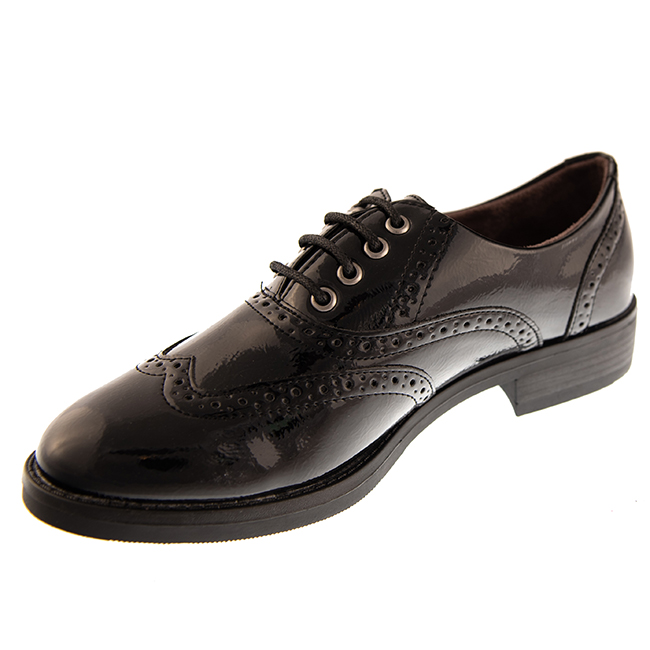 Miss NV γυναικεία oxfords λουστρίνι v63-10928 μαύρο