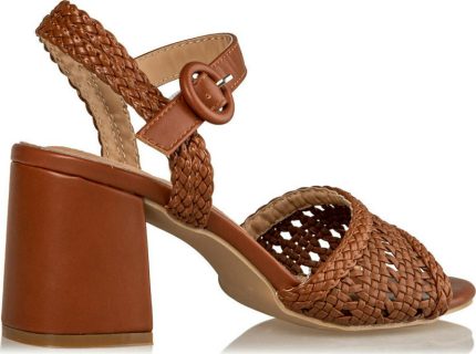 Miss Nv Γυναικεία πέδιλα block heels V84-3176-28 Ταμπά