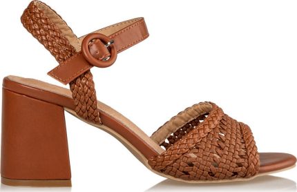 Miss Nv Γυναικεία πέδιλα block heels V84-3176-28 Ταμπά