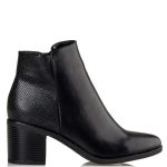 Miss NV Γυναικείο Μποτάκι Mid Heel V57-16664-34 Μαύρο