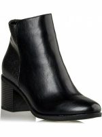Miss NV Γυναικείο Μποτάκι Mid Heel V57-16664-34 Μαύρο