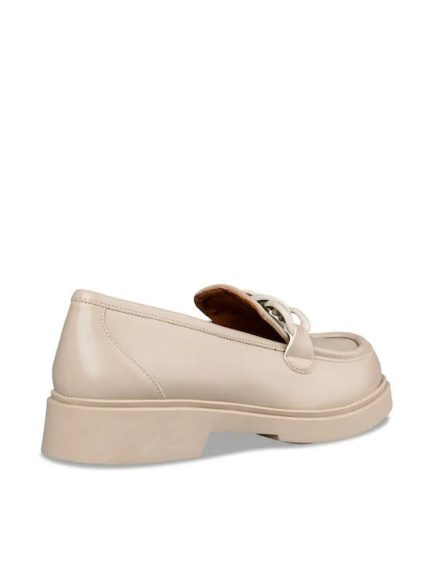 Envie Γυναικείο Δερμάτινο Loafer E02-19021-36 Μπεζ