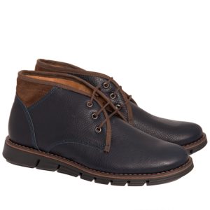 Nice step ανδρικό δερμάτινο μποτάκι 771 blue