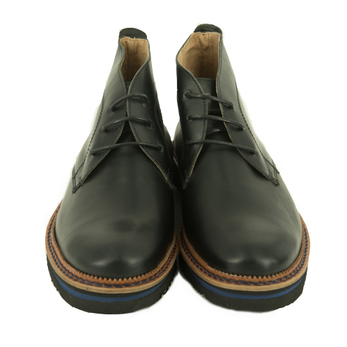 Nice step ανδρικό δερμάτινο μποτάκι 718 black