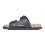 Pepe Jeans Mens Slippers PMS90097-999 Smart Cork Urban Black
