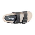 Pepe Jeans Mens Slippers PMS90097-999 Smart Cork Urban Black