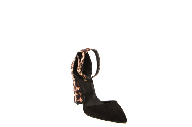 Sarigiannis γυναικειες γοβες 922 μαυρο animal print