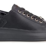 Renato Garini Γυναικεία Sneaker  R119R1052B19 19R-105 ΜΑΥΡΟ ΚΡΟΚΟ ΒΕΡΝΙ 