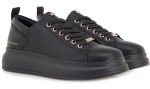Renato Garini Γυναικεία Sneaker R119R1052B19 19R-105 ΜΑΥΡΟ ΚΡΟΚΟ ΒΕΡΝΙ