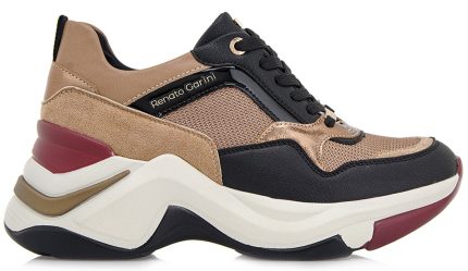 Renato Garini Γυναικεία Sneaker R119R618370I ΜΑΥΡΟ ΚΑΜΗΛΟ ΠΟΛΥΧΡΩΜΟ