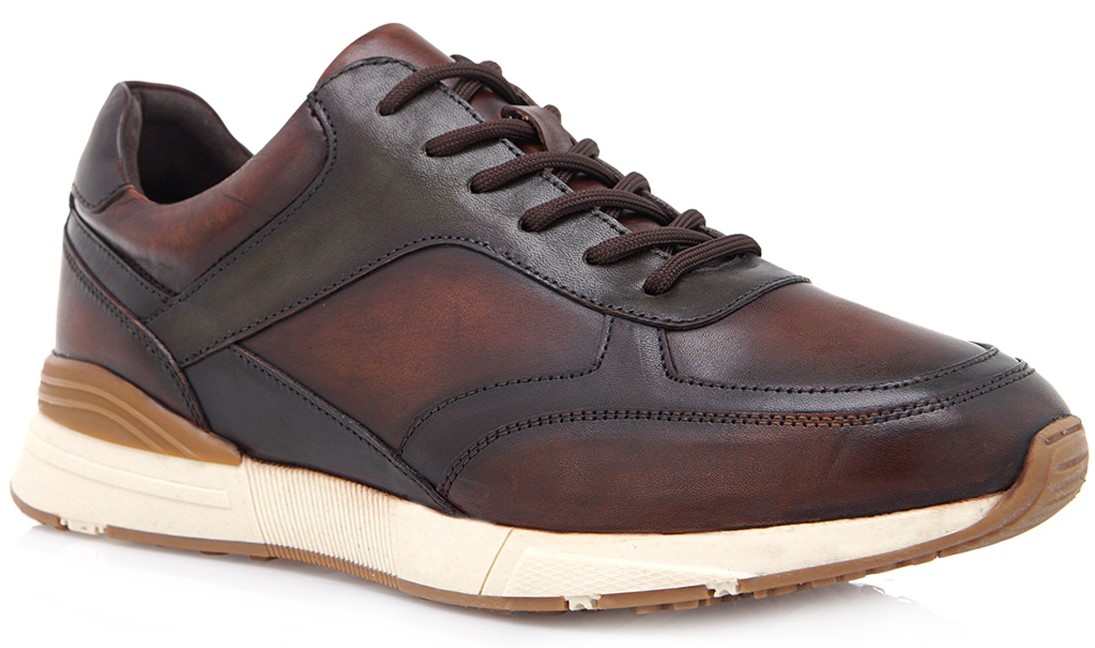 Renato Garini Ανδρικά Δερμάτινα Sneaker R515W931299F 15W-931 Καφέ Πολύχρωμο Δέρμα