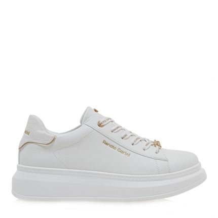 Renato Garini Γυναικεία Sneaker S119R166249B 19R-166 Λευκό Πλατίνα Κρόκο