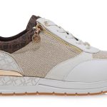 Renato Garini Γυναικεία Sneaker S119R502208E ΛΕΥΚΟ ΠΛΑΤΙΝΑ ΣΤΑΜΠΑ