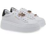 Renato Garini Γυναικέια Sneakers S119R7563I61 19R-756 Λευκό Μαύρο Χρυσό