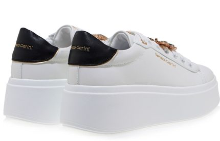 Renato Garini Γυναικέια Sneakers S119R7563I61 19R-756 Λευκό Μαύρο Χρυσό