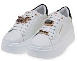 Renato Garini Γυναικέια Sneakers S119R7563I61 19R-756 Λευκό Μαύρο Χρυσό