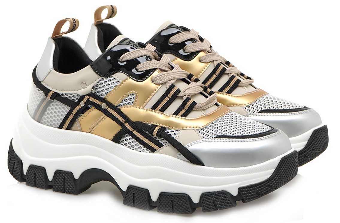 Renato Garini Γυναικεία  Sneakers T119R29537F1 19R-295 Λευκό Πλατίνα Ασημί