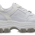 Renato Garini Γυναικεία Sneakers T119R49336F7 19R-493  ΛΕΥΚΟ ΣΤΑΜΠΑ ΛΕΥΚΟ ΒΕΡΝΙ