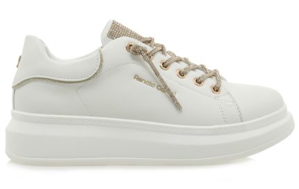 Renato Garini Γυναικεία Sneakers T119R53223F8 19R-532 Λευκό Χρυσό Στρας