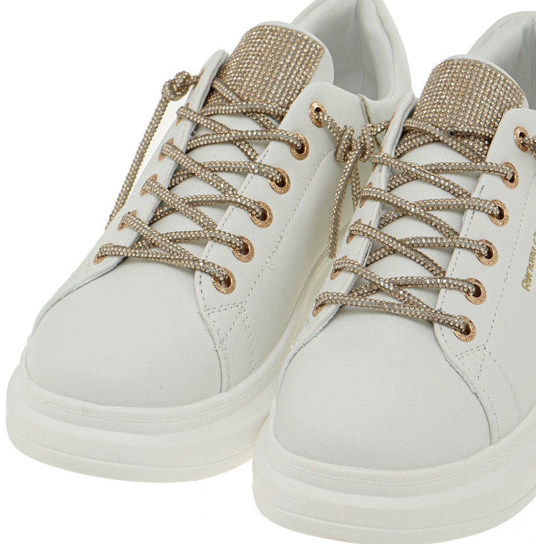Renato Garini Γυναικεία Sneakers T119R53223F8 19R-532 Λευκό Χρυσό Στρας