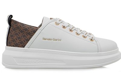 Renato Garini Γυναικεία Sneakers T119R952225M 19R-952 Λευκό Καφέ Στάμπα