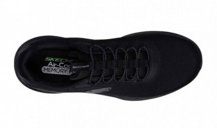 Skechers Aνδρικό Αθλητικό Mesh Stretch Lace Slip-On W/ Air-Cooled Memory Foam 232599 Μαύρο