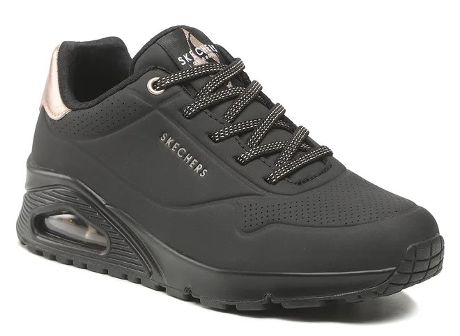 Skechers Γυναικεία Sneakers UNO SHIMMER AWAY 155196 Μαύρο
