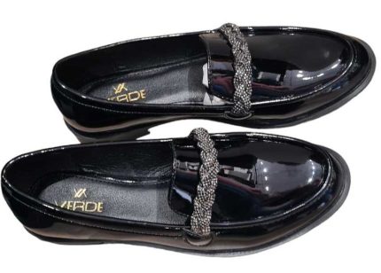 Verde Γυναικεία Loafer 28-3698 Μαύρο