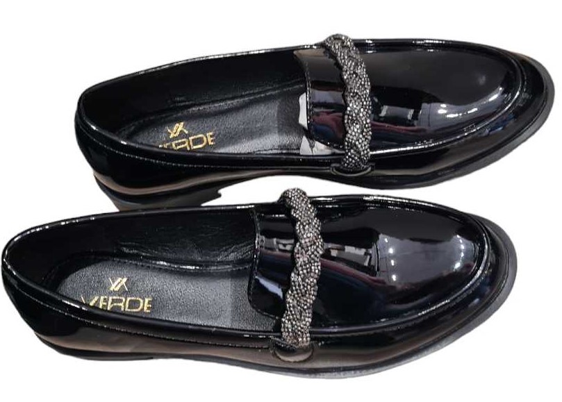 Verde Γυναικεία Loafer 28-3698 Μαύρο