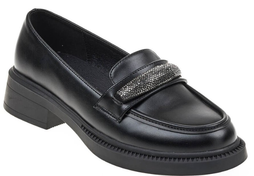 Verde Γυναικεία Loafer 28-3935 Μαύρο