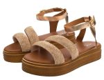 J&C Γυναικεία Flatform Πέδιλα NK-640 Μπρονζέ