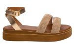 J&C Γυναικεία Flatform Πέδιλα NK-640 Μπρονζέ
