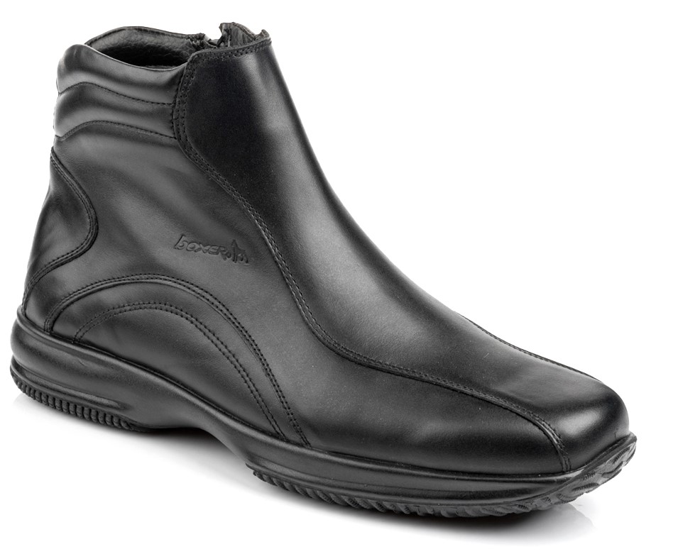 Boxer Ανδρικά Δερμάτινα Μποτάκια 12138 15-011 Μαύρο Boxer Ανδρικά Δερμάτινα Μποτάκια 12138 15-011 Μαύρο
