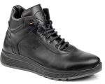 Boxer Ανδρικά Δερμάτινα Ανατομικά Μποτάκια 43005 15-011 Μαύρο