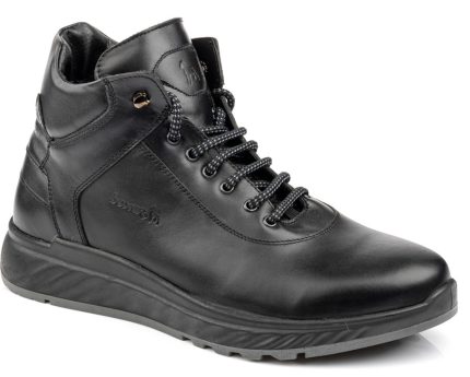 Boxer Ανδρικά Δερμάτινα Ανατομικά Μποτάκια 43005 15-011 Μαύρο