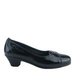 Boxer Γυναικεία Δερμάτινη Ανατομική Γόβα 52968 50-111 Μαύρο Λουστρίνι 