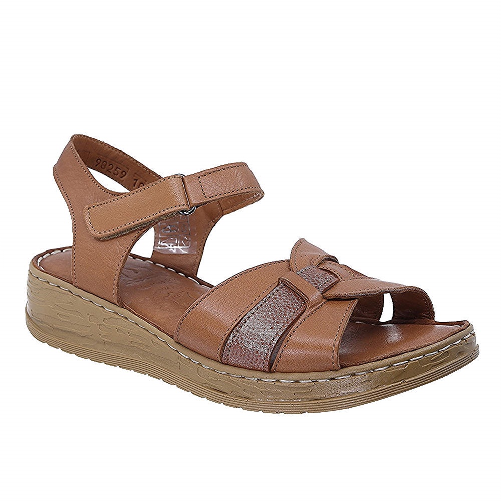 Boxer Γυναικεία Δερμάτινα Ανατομικά Πέδιλα 98259 10-019 Ταμπά